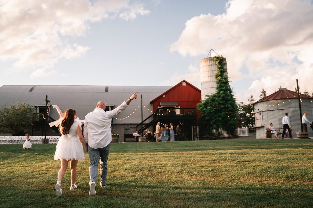 upstate ny barn wedding by the field