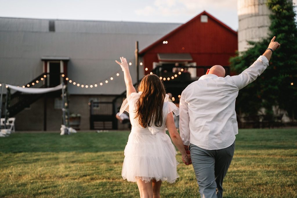 upstate ny barn wedding by the field