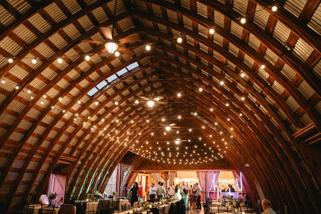 upstate ny barn wedding at hayloft on the arch at night