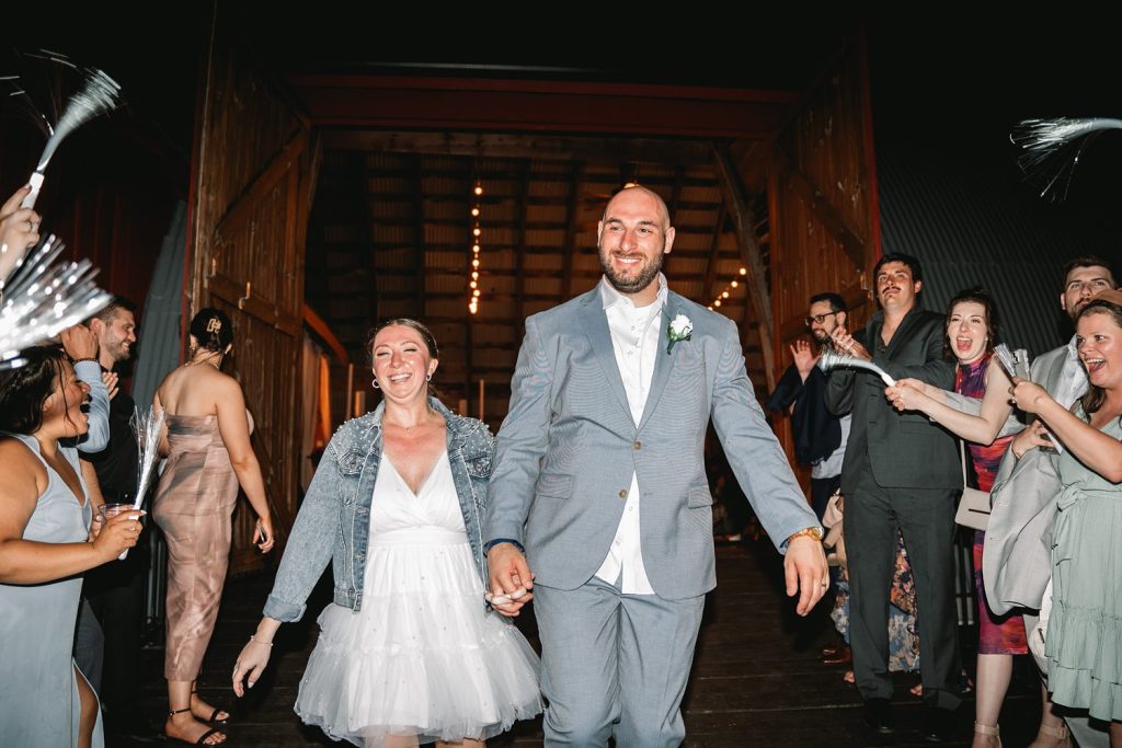 upstate ny barn wedding at hayloft on the arch formal exit