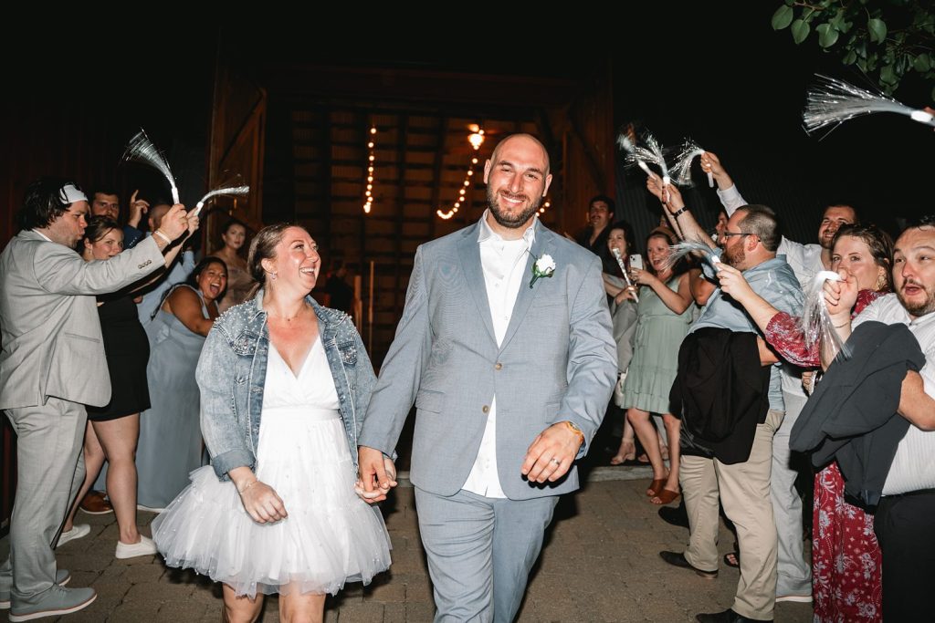 upstate ny barn wedding at hayloft on the arch formal exit