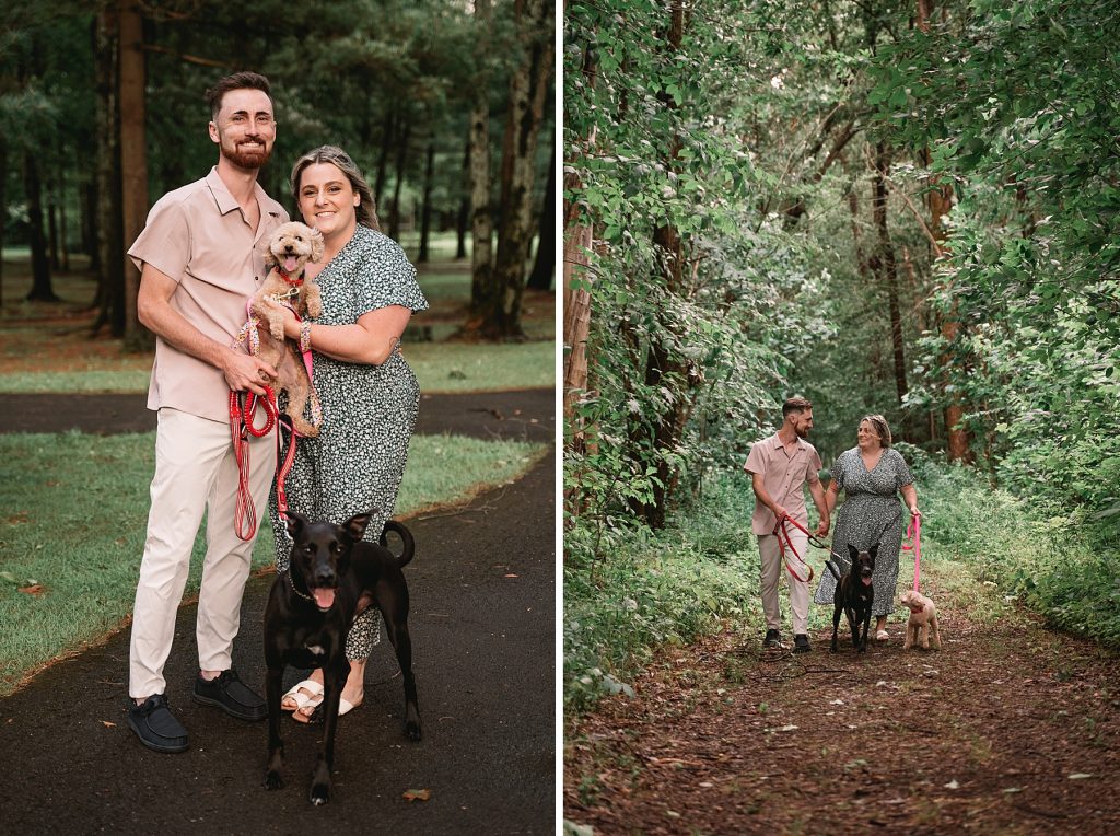 verona beach engagement session with pets