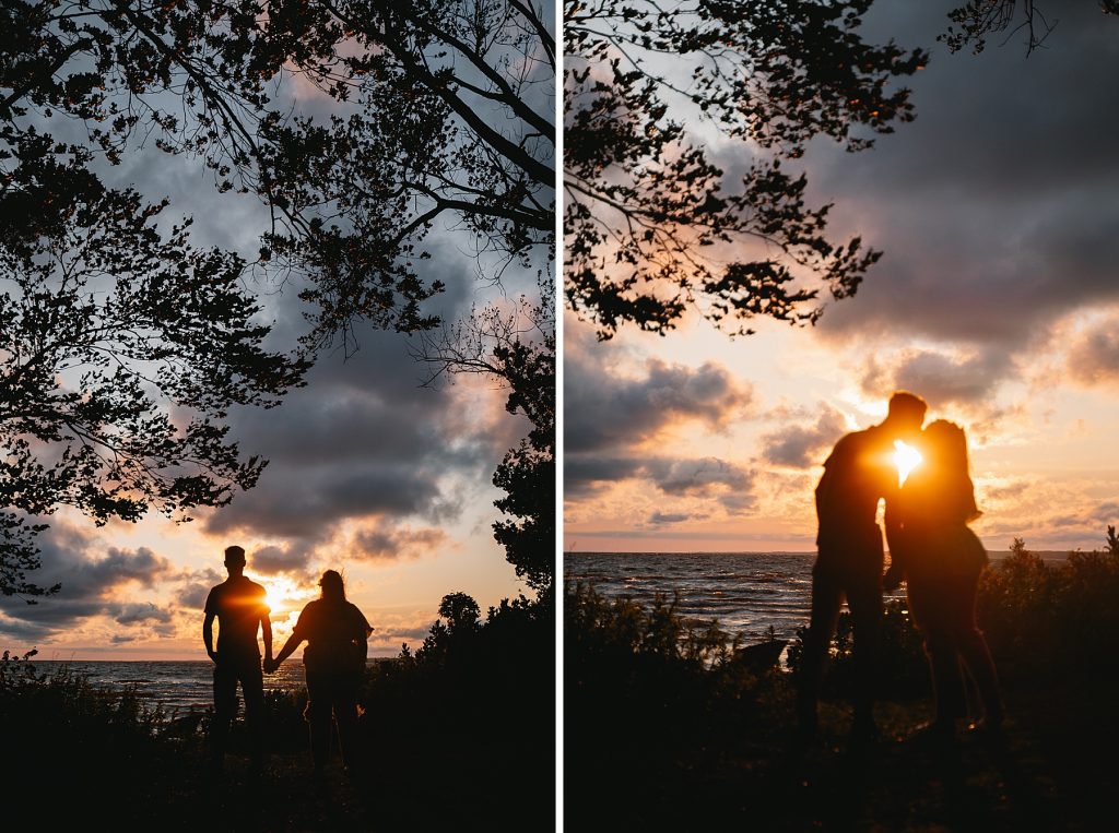 verona beach engagement session during sunset