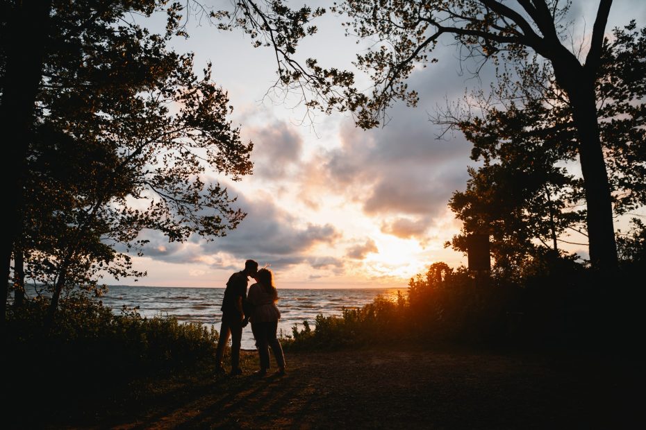 Verona Beach engagement session sunset