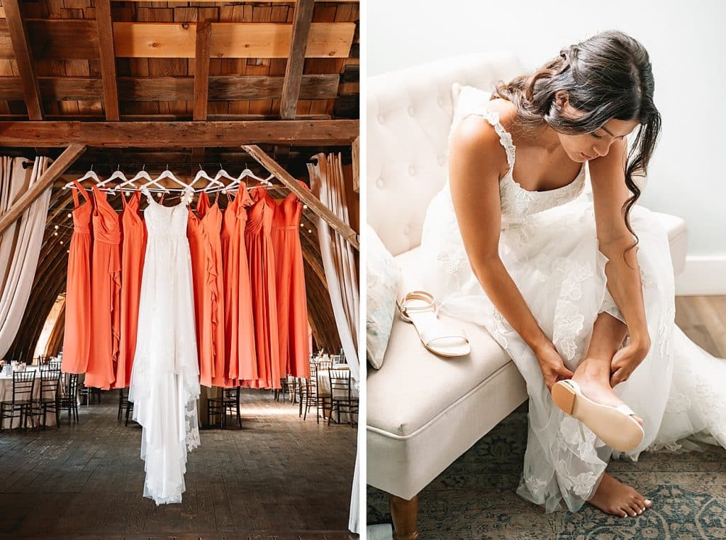 Hayloft on the Arch Wedding bride getting ready at the Verona NY Venue