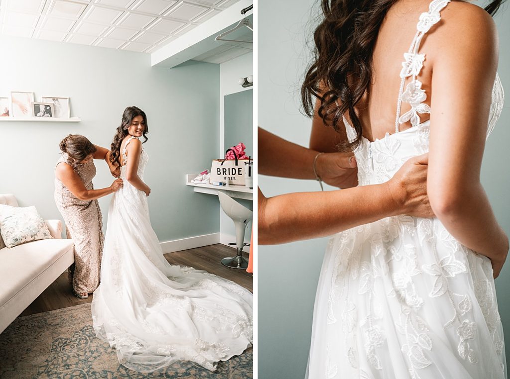 Hayloft on the Arch Wedding bride getting ready at the Verona NY Venue