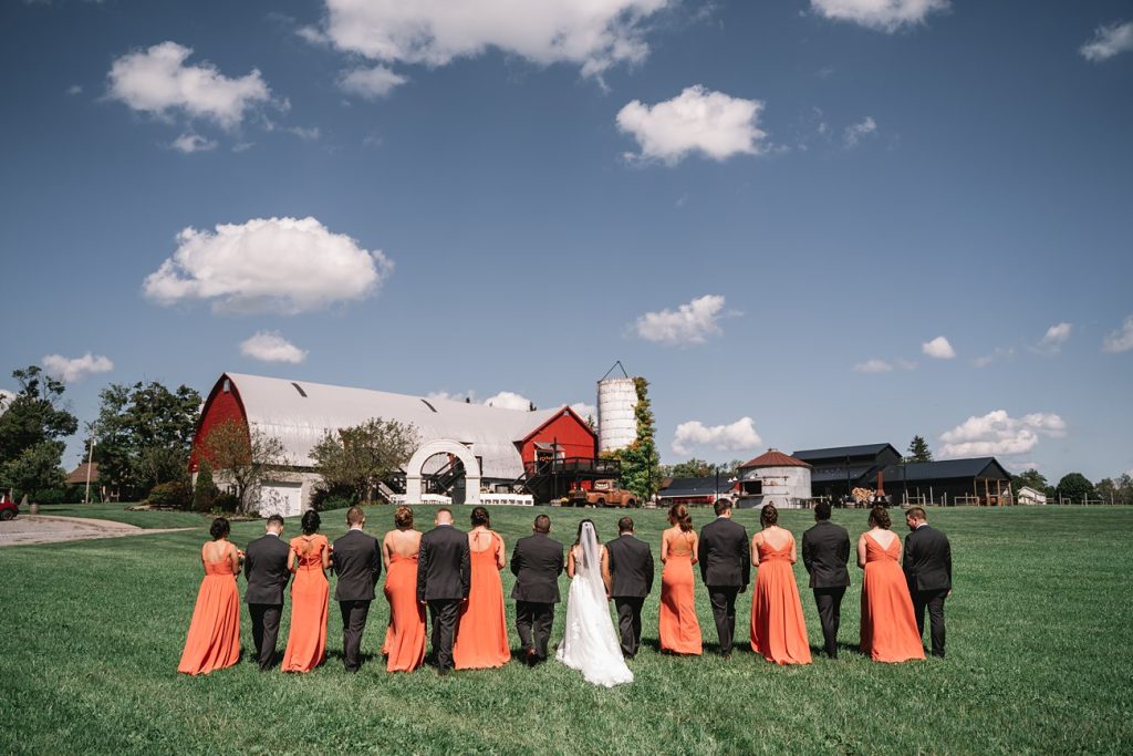 Hayloft on the Arch Wedding wedding party portrait shoot