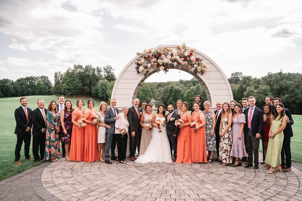 Hayloft on the Arch Wedding group photo