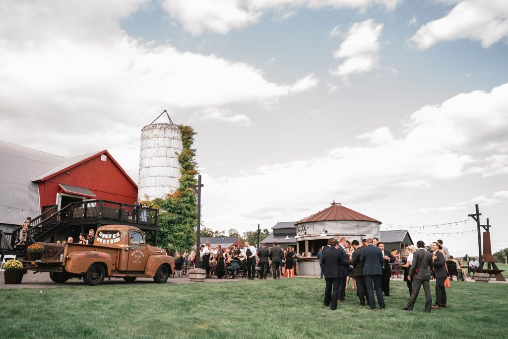 Hayloft on the Arch Wedding outdoor cocktail hour