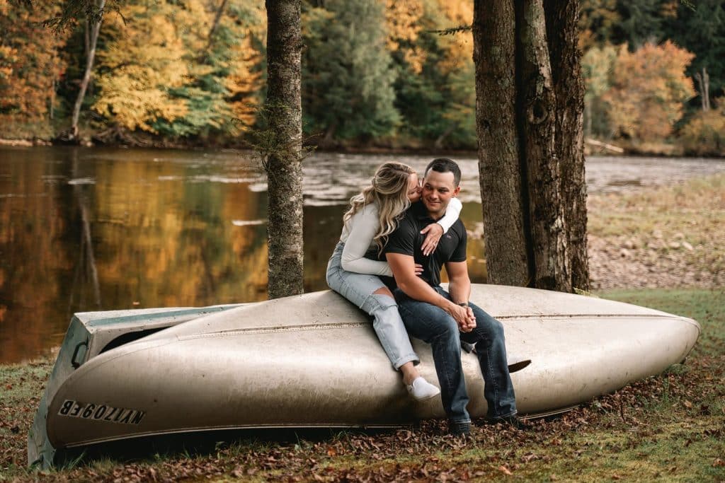 Adirondack fall engagement session