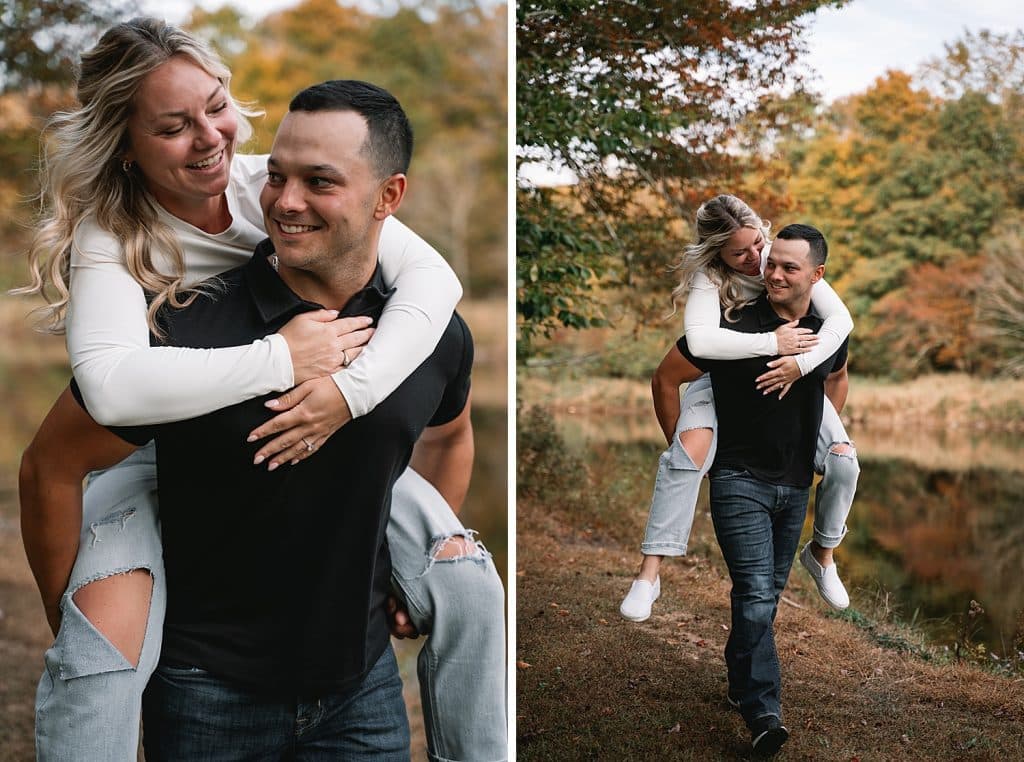 Adirondack fall engagement session