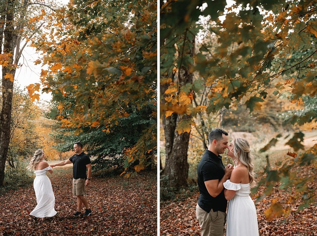 Adirondack fall engagement session