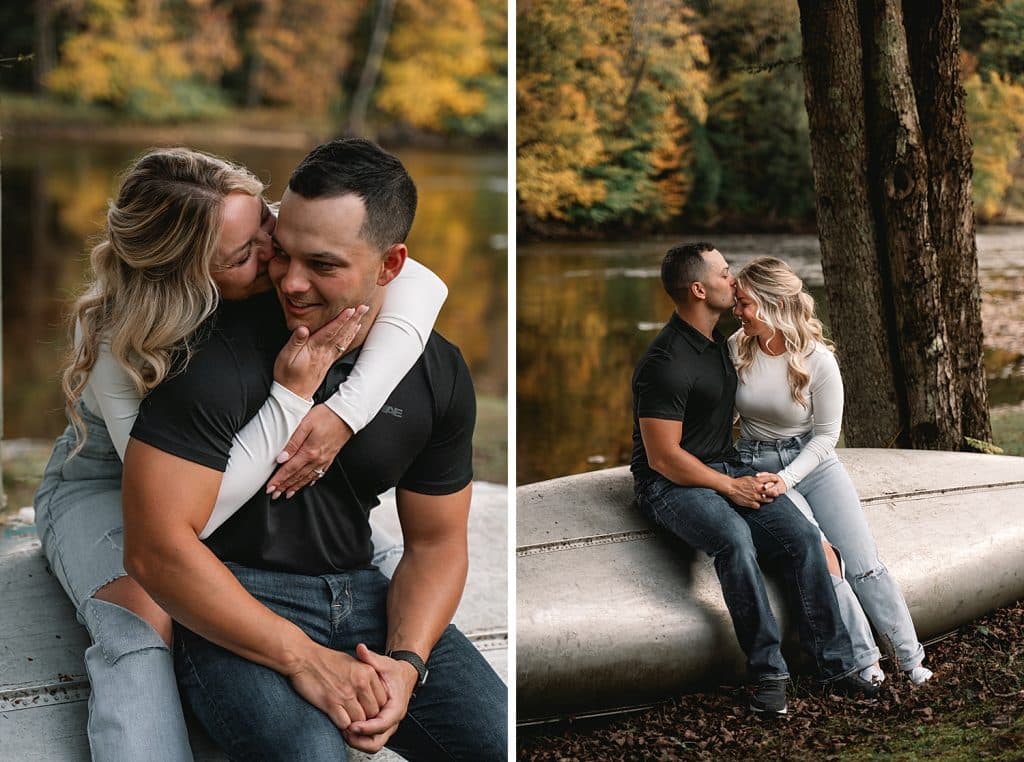 Adirondack fall engagement session