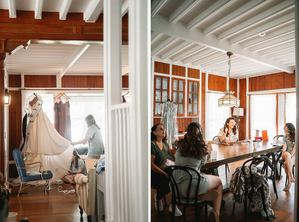 bride getting ready for emerson pavilion wedding in auburn ny