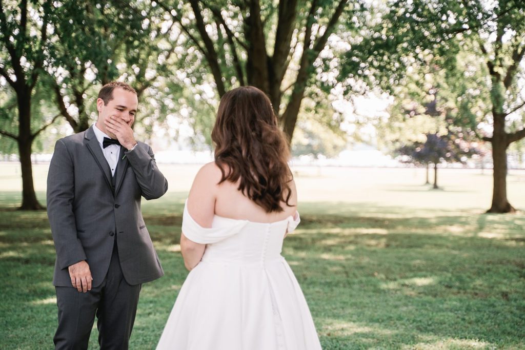 emerson pavilion wedding in auburn ny first look