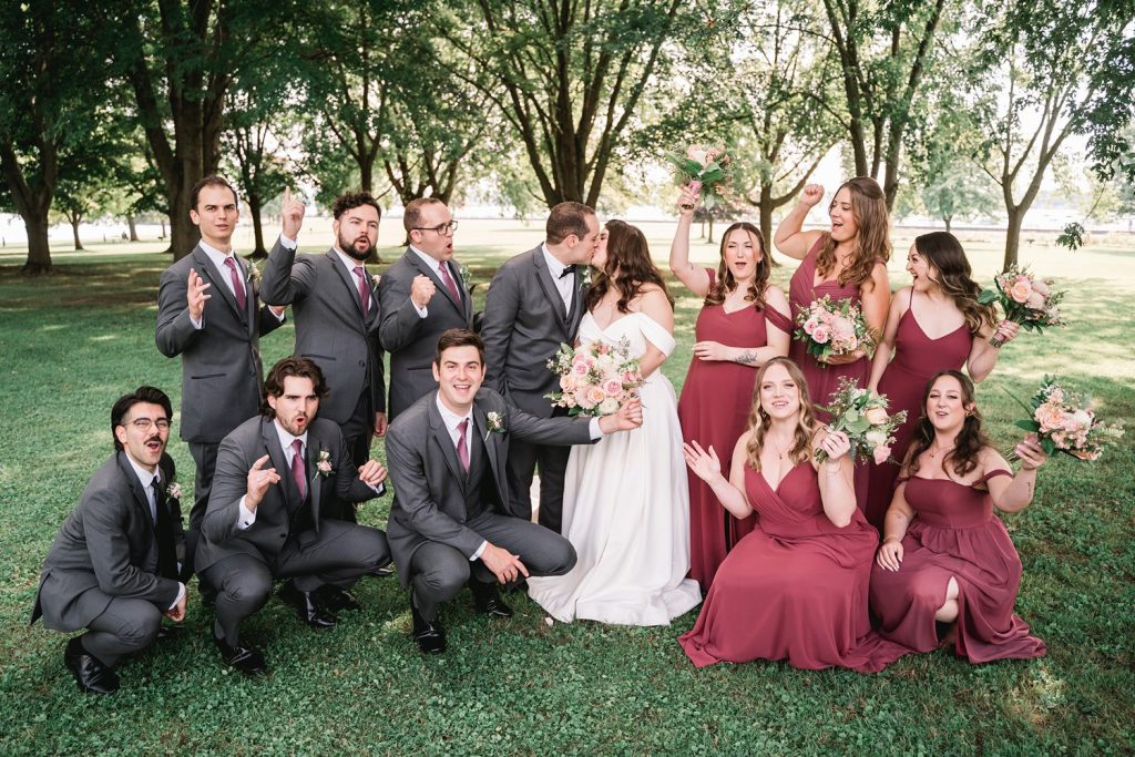 bride and groom portrait session for emerson pavilion wedding in auburn ny 