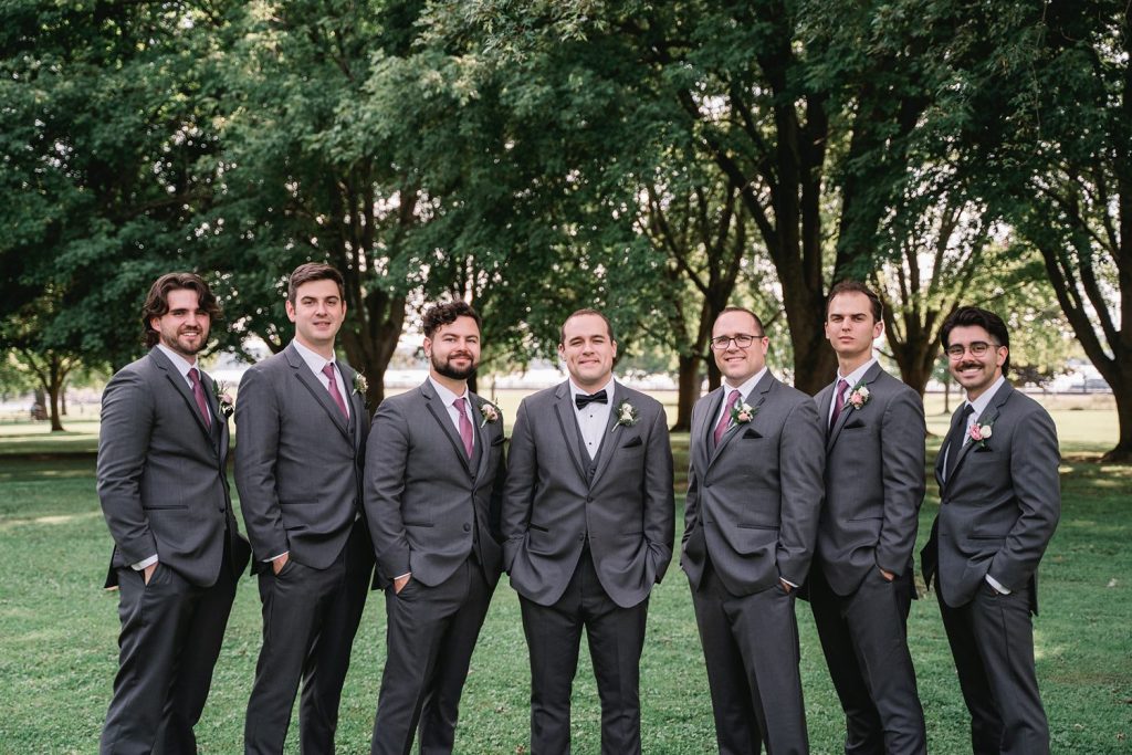 bride and groom portrait session for emerson pavilion wedding in auburn ny 